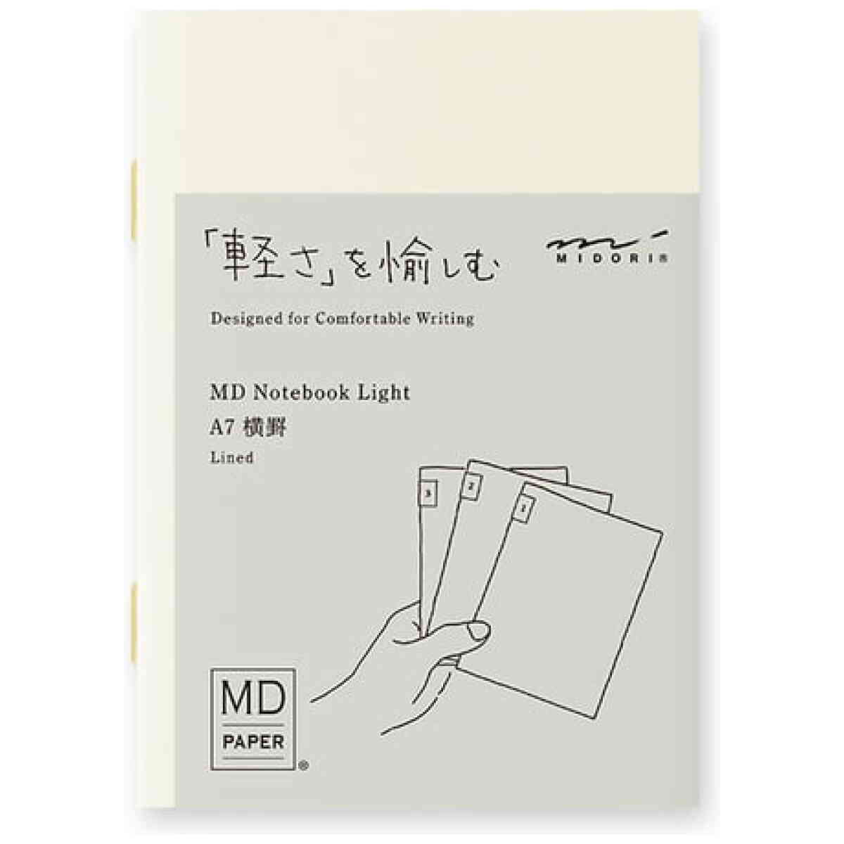 MD Notebook Light A7 Lined 3pcs Pack