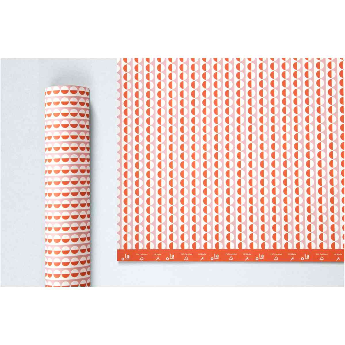 Ltd Ed : Mönstrade papper - Sophie print i Rosa & Orange