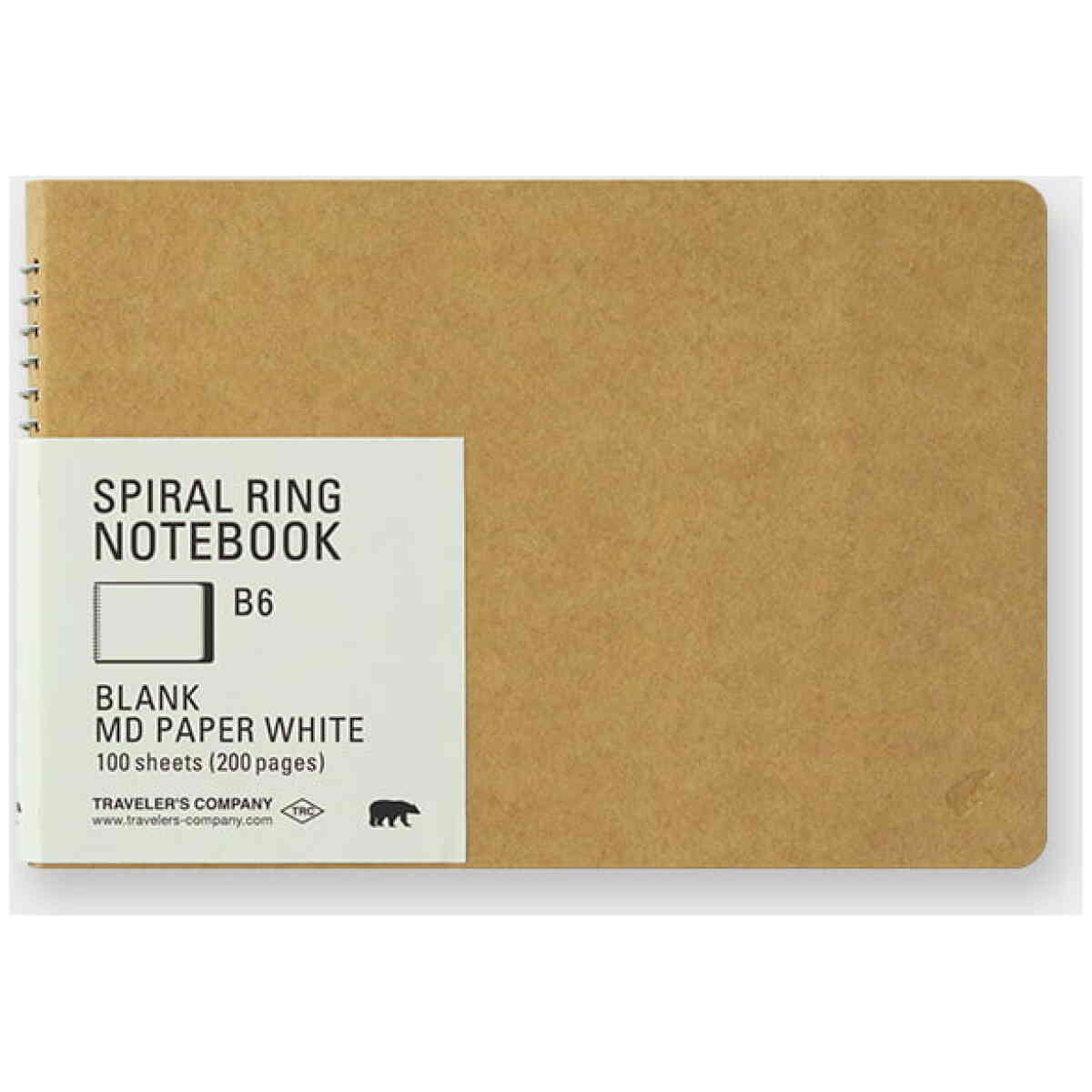 TRC SPIRAL RING NOTEBOOK B6 MD White