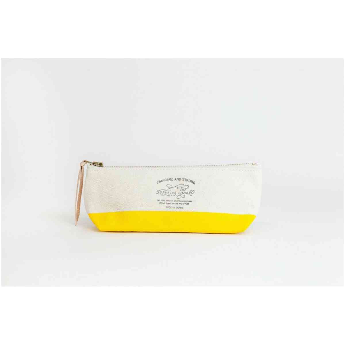 Cotton Canvas Pouch Shallow Yellow