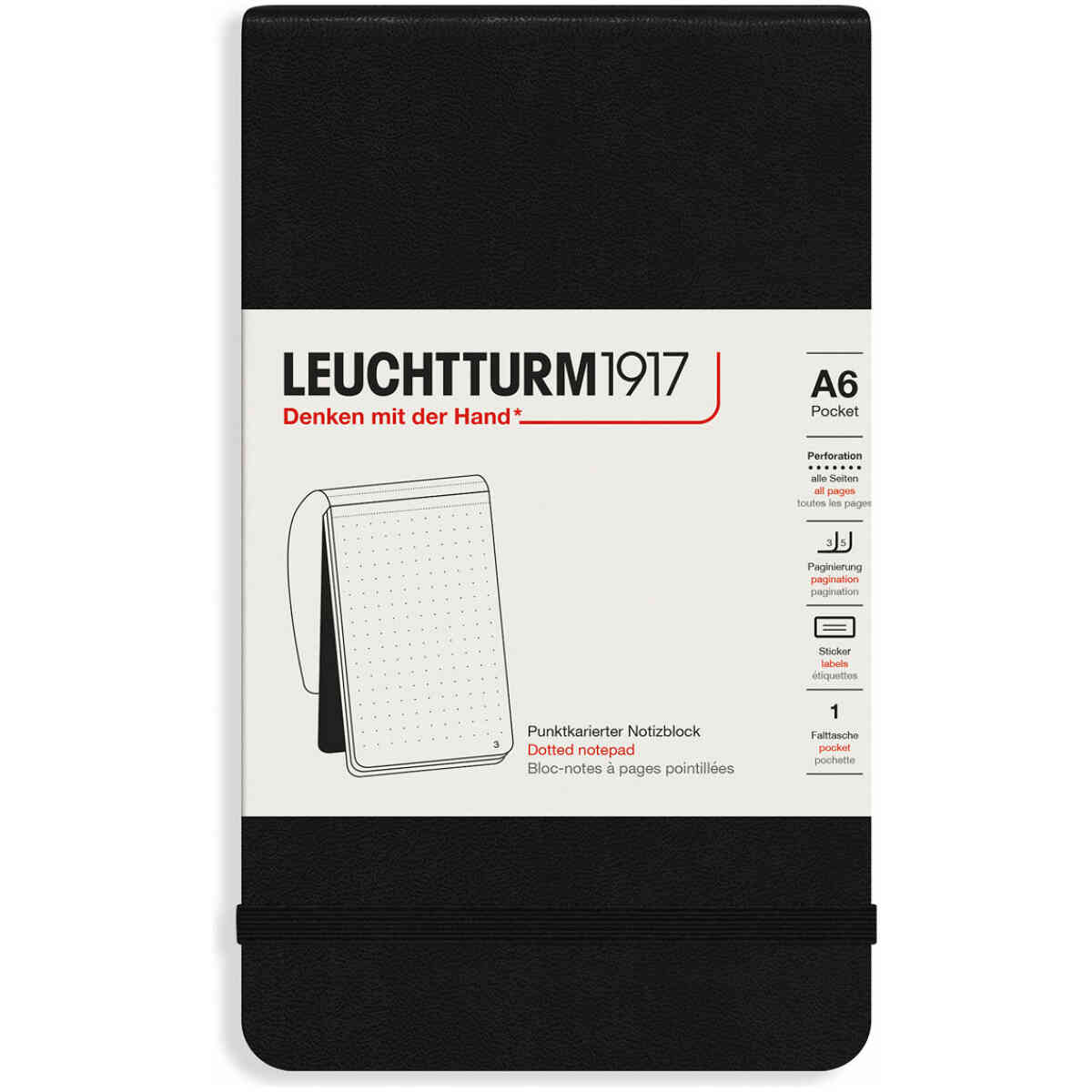 Leuchtturm1917 Reporter Notepad A6 Black