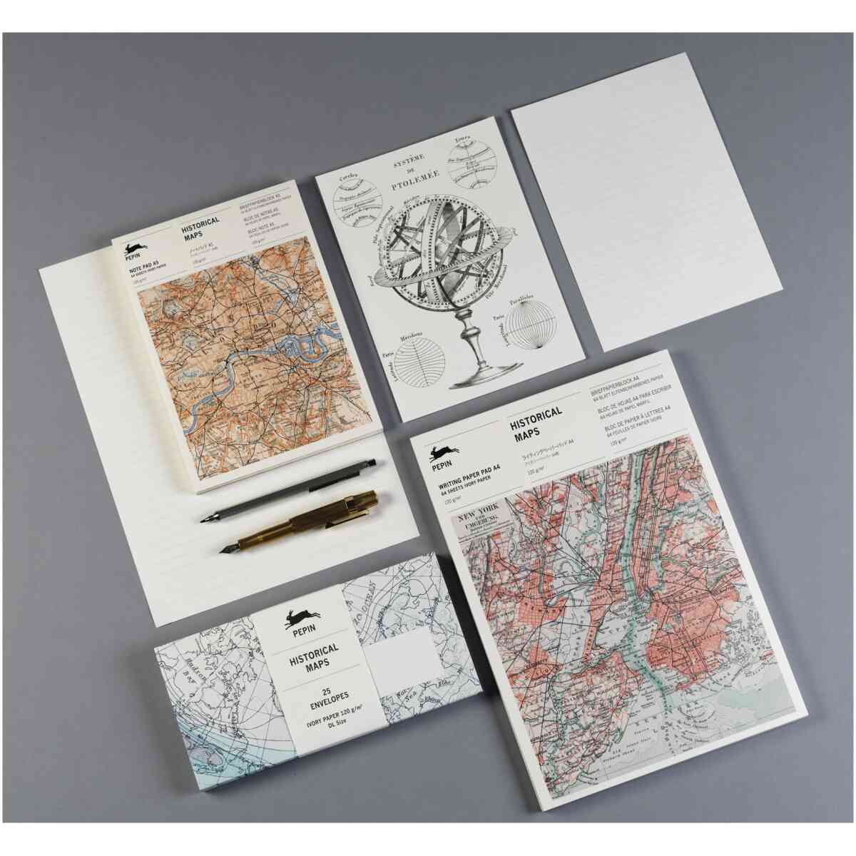 Historical Maps, A5 Writing Paper&Notepad