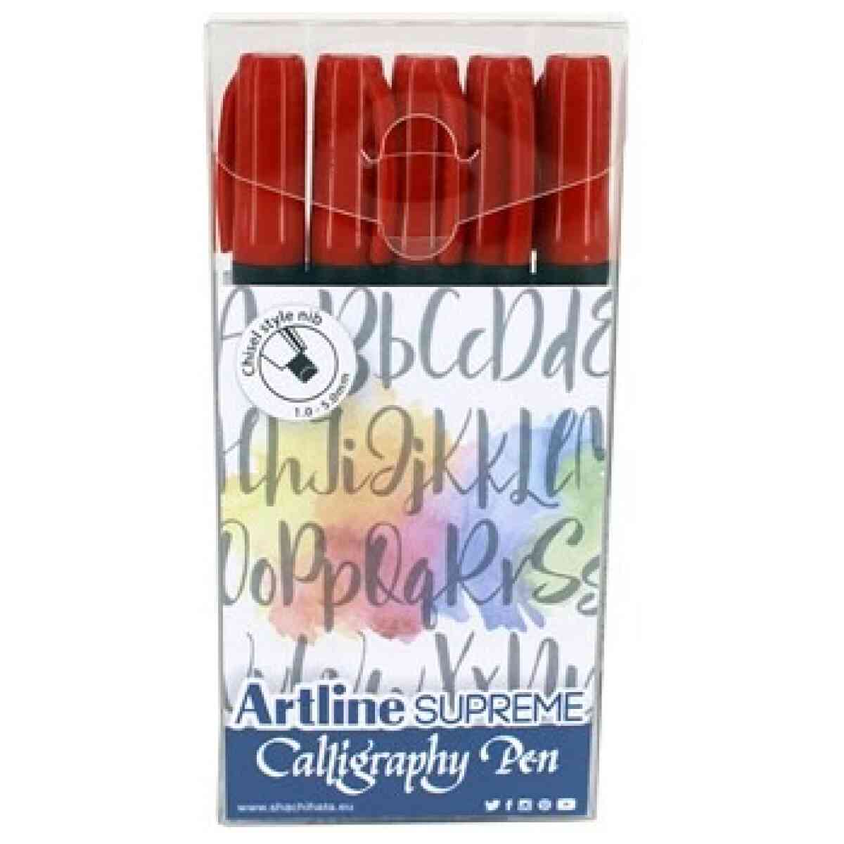 Artline Supreme Calligraphy Pen 5/set Röd