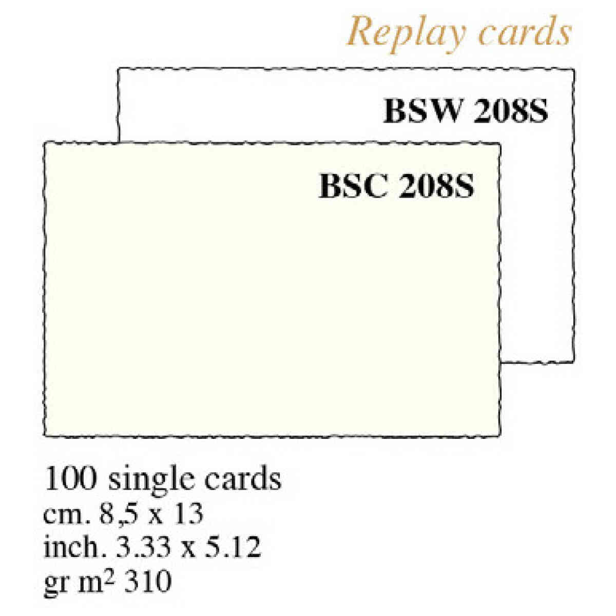 SIingle Cards cm.8,5x13 (x100) - BSC 208S