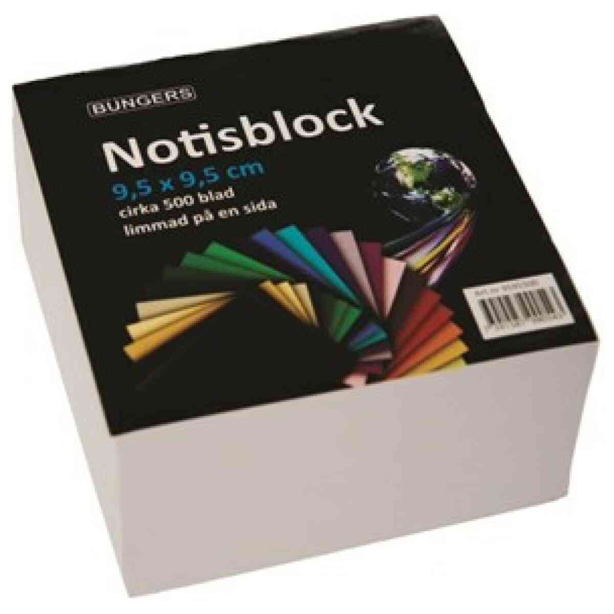 Notisblock limmad 95x95mm vit