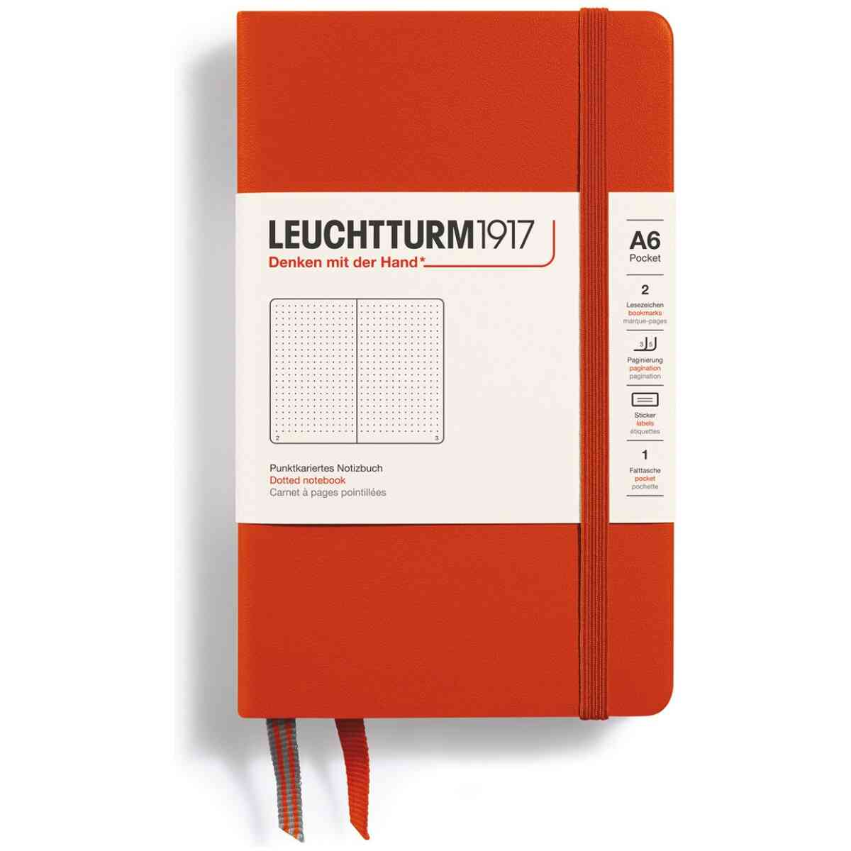 Leuchtturm1917 Notebook A6 Prickad Fox Red