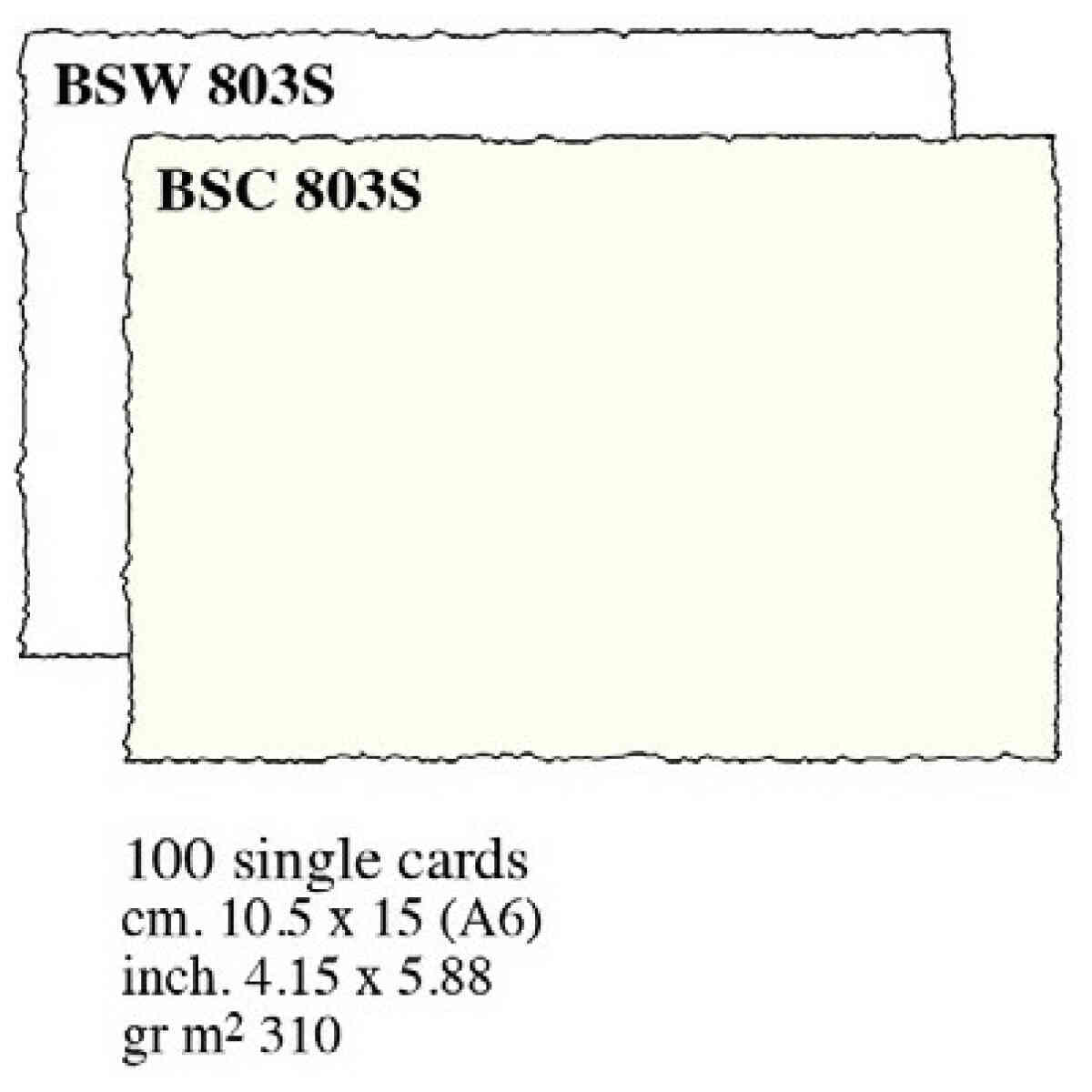 Single Cards cm.10,5x15 (x100) - BSW 803S