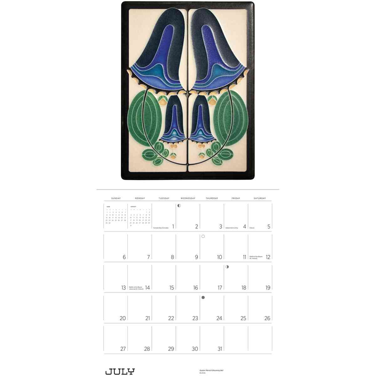 Arts & Crafts Tiles: Made by Motawi Tileworks 2025 Wall Calendar - Bild 2