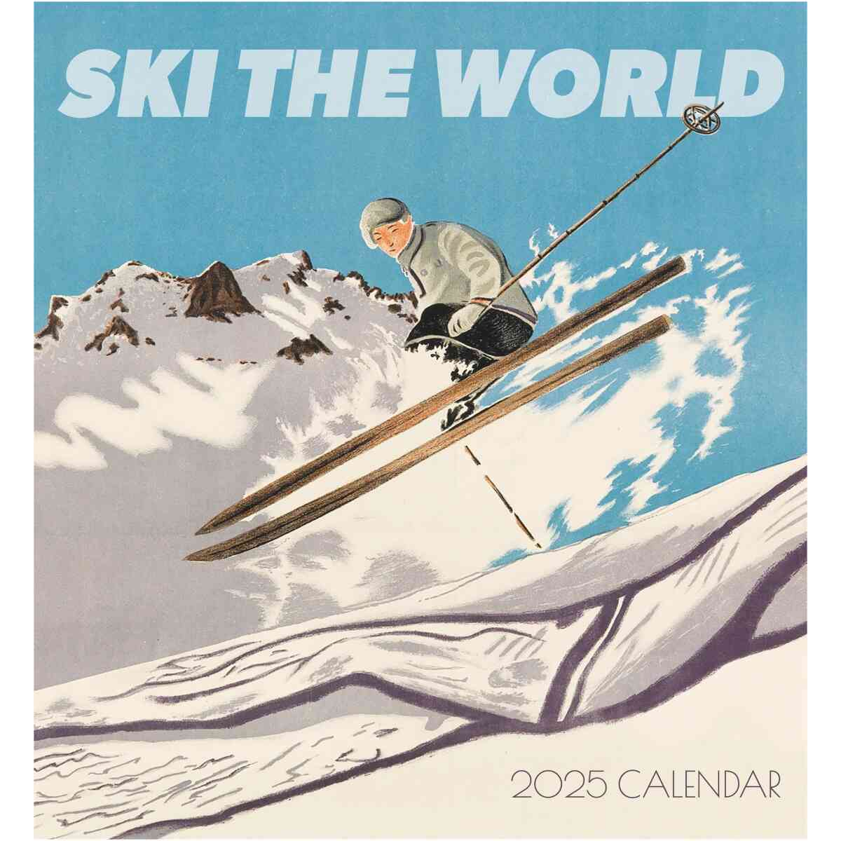 Ski the World 2025 Wall Calendar