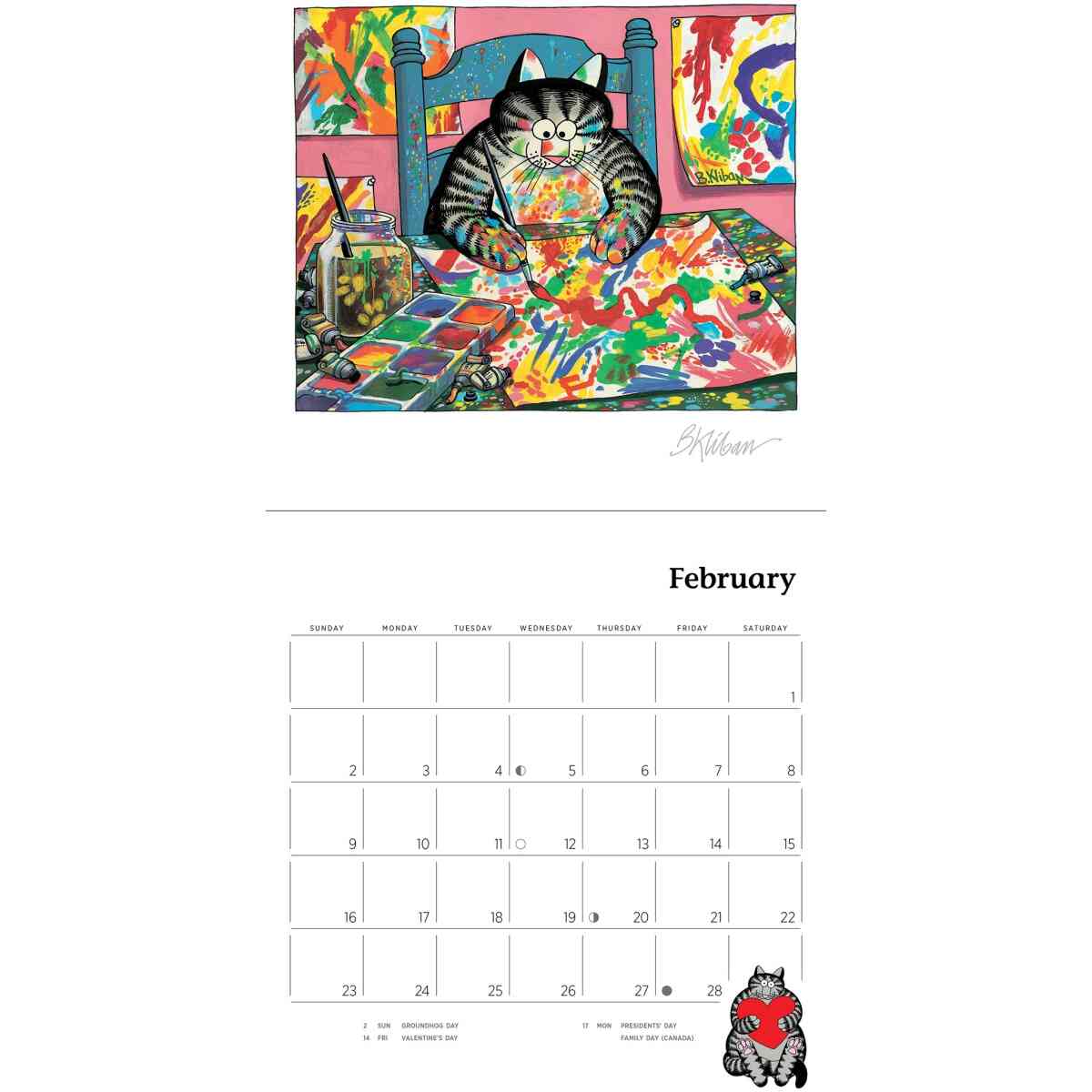 B. Kliban: Cat Calendar 2025 Mini Wall Calendar - Bild 2