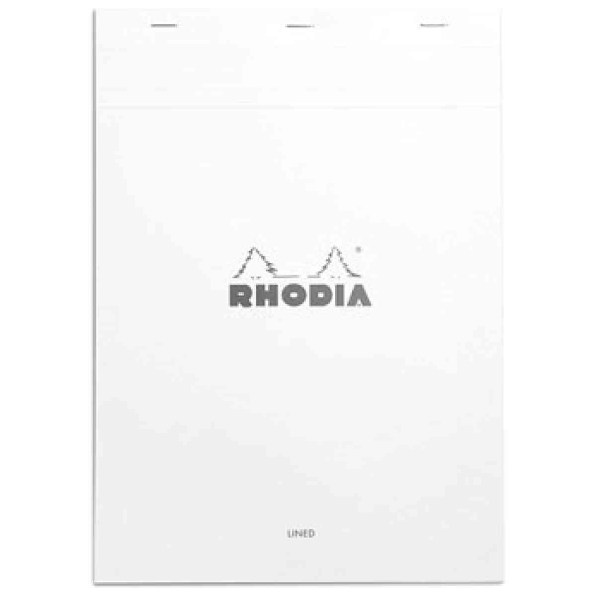 Rhodia head stapled pad white N°18 ruled