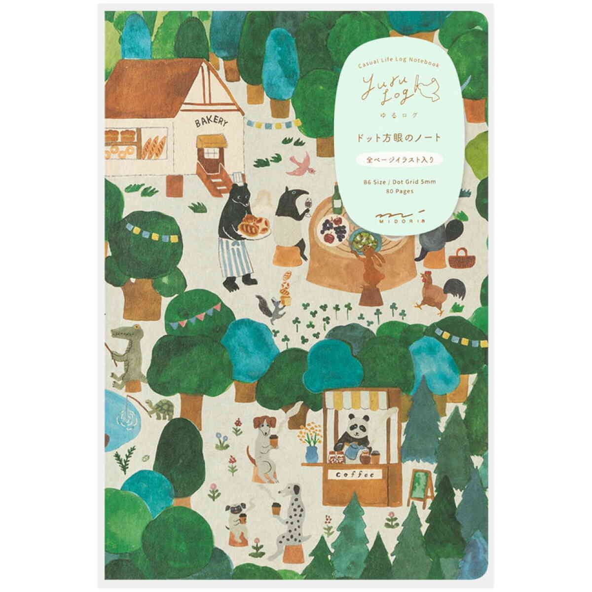 Yuru Log Notebook B6 Forest Animals