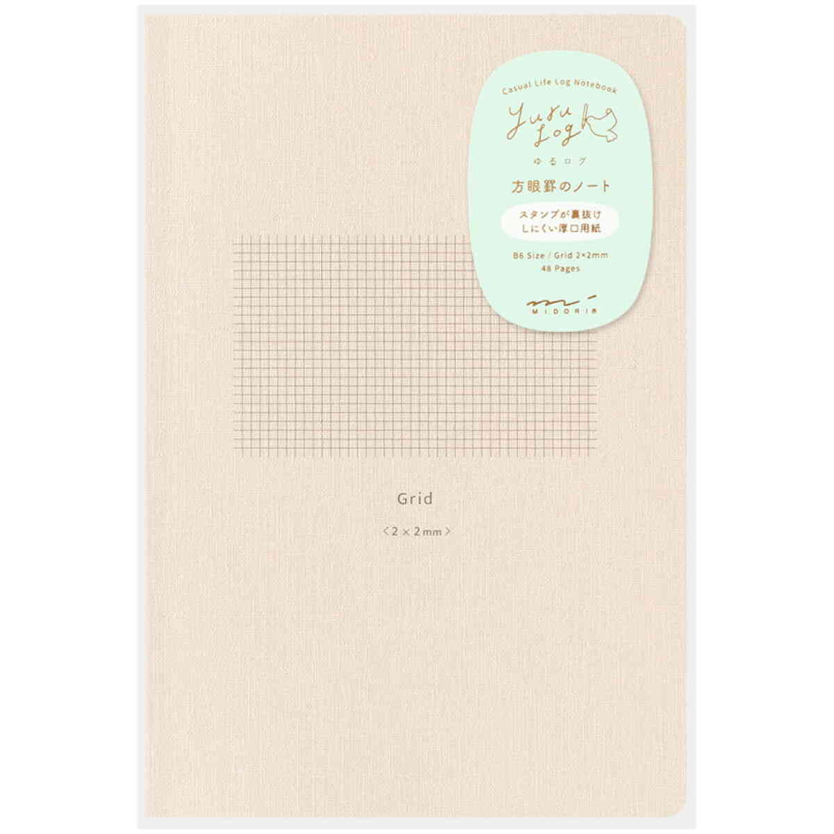 Yuru Log Notebook B6 Grid [2x2mm]