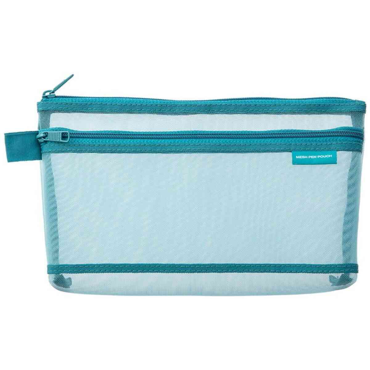 Mesh Pen Pouch Blue