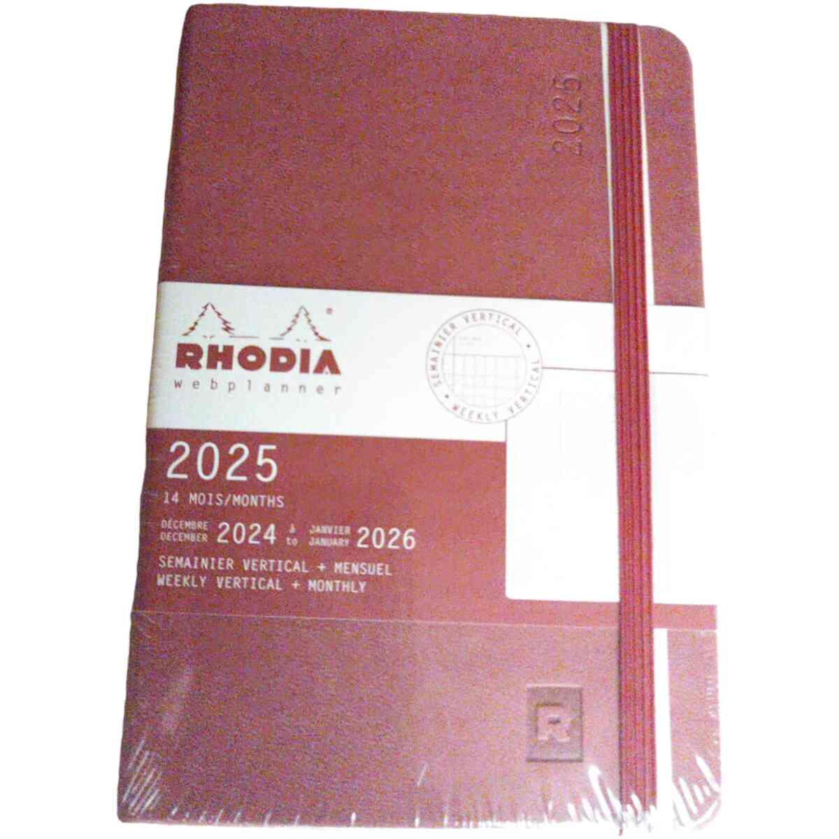 Rhodia Webplanner 2025 A6 Vertic Burgundy/nacurat