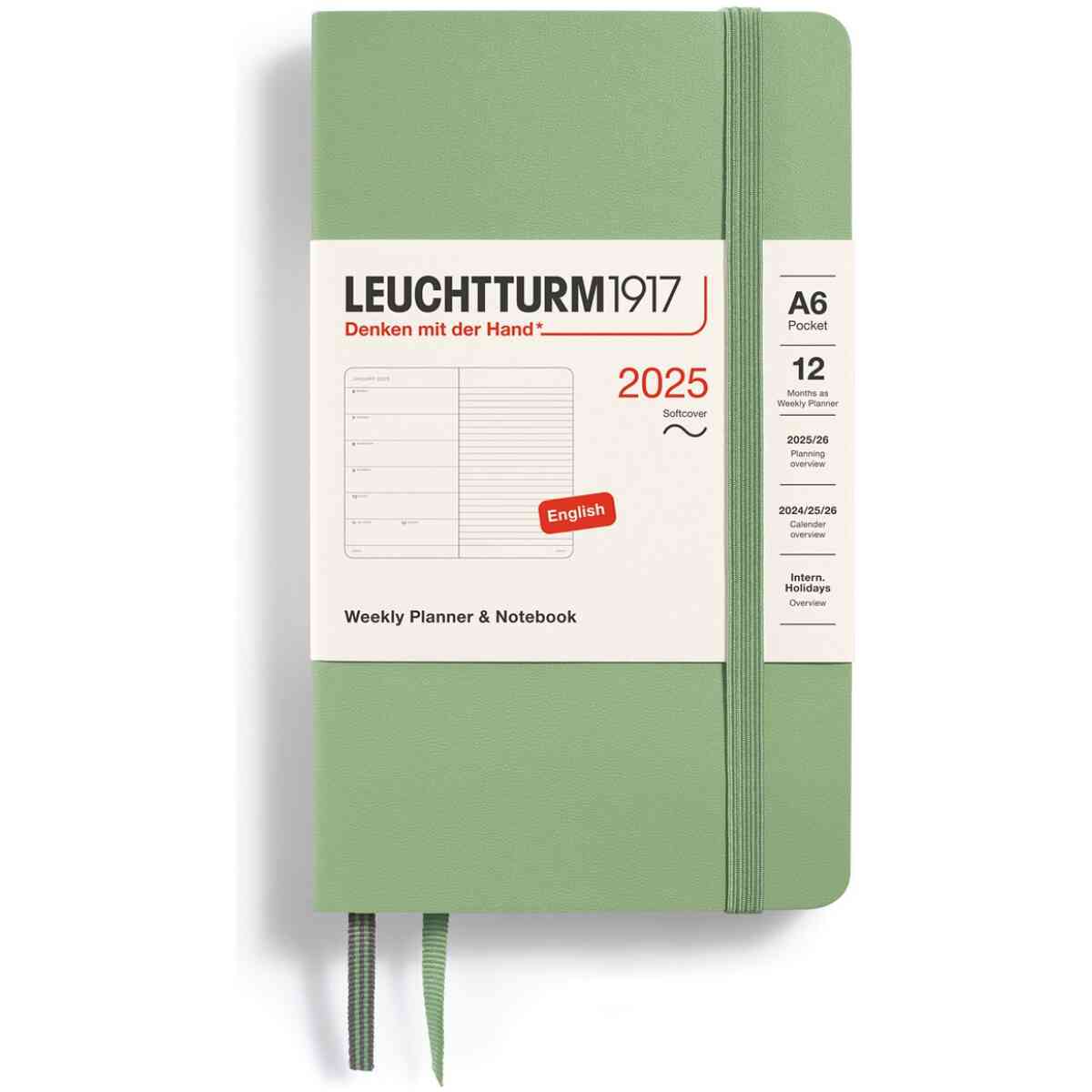 Kalender 2025 Leuchtturm1917 A6 Soft vecka/notes