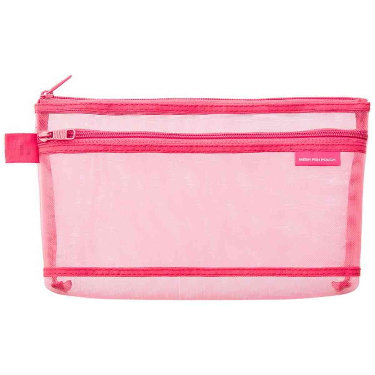 Mesh Pen Pouch Pink