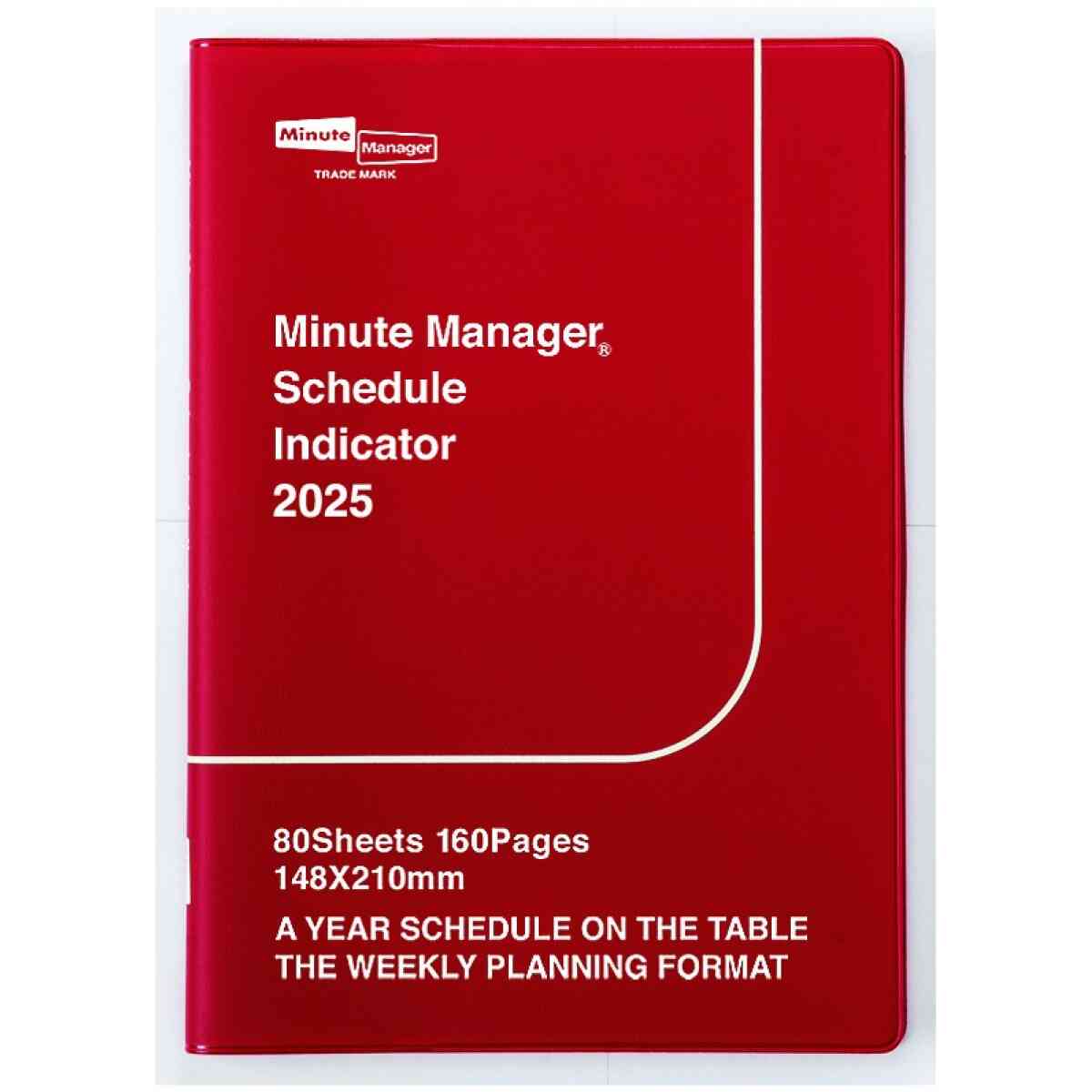 2025 HT Diary Minute Manager A5 Left Red