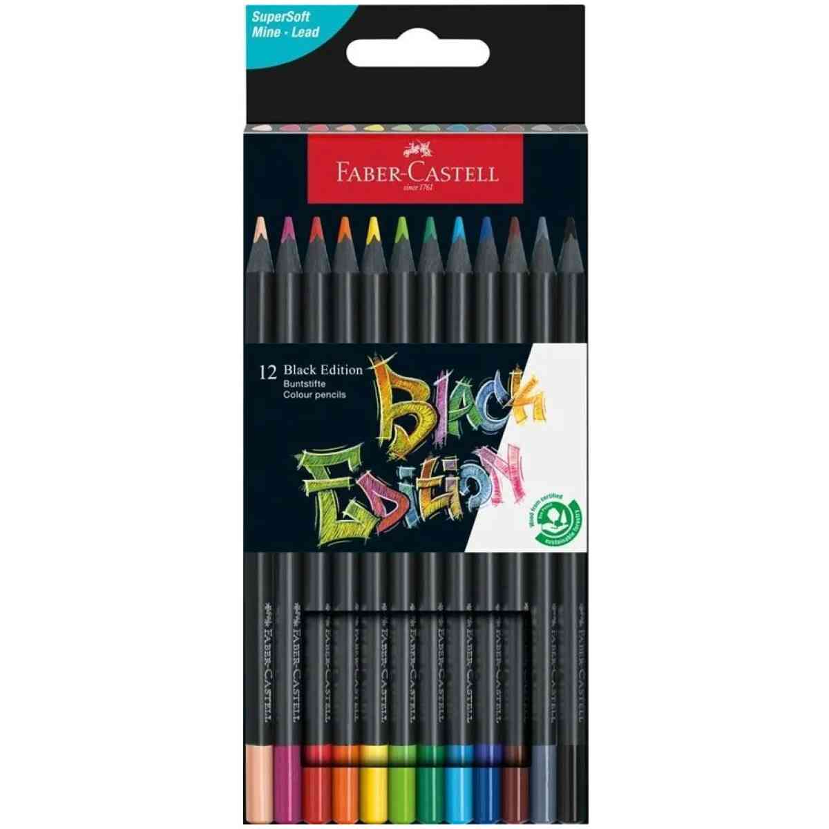 Black Edition colour pencils 12x färger