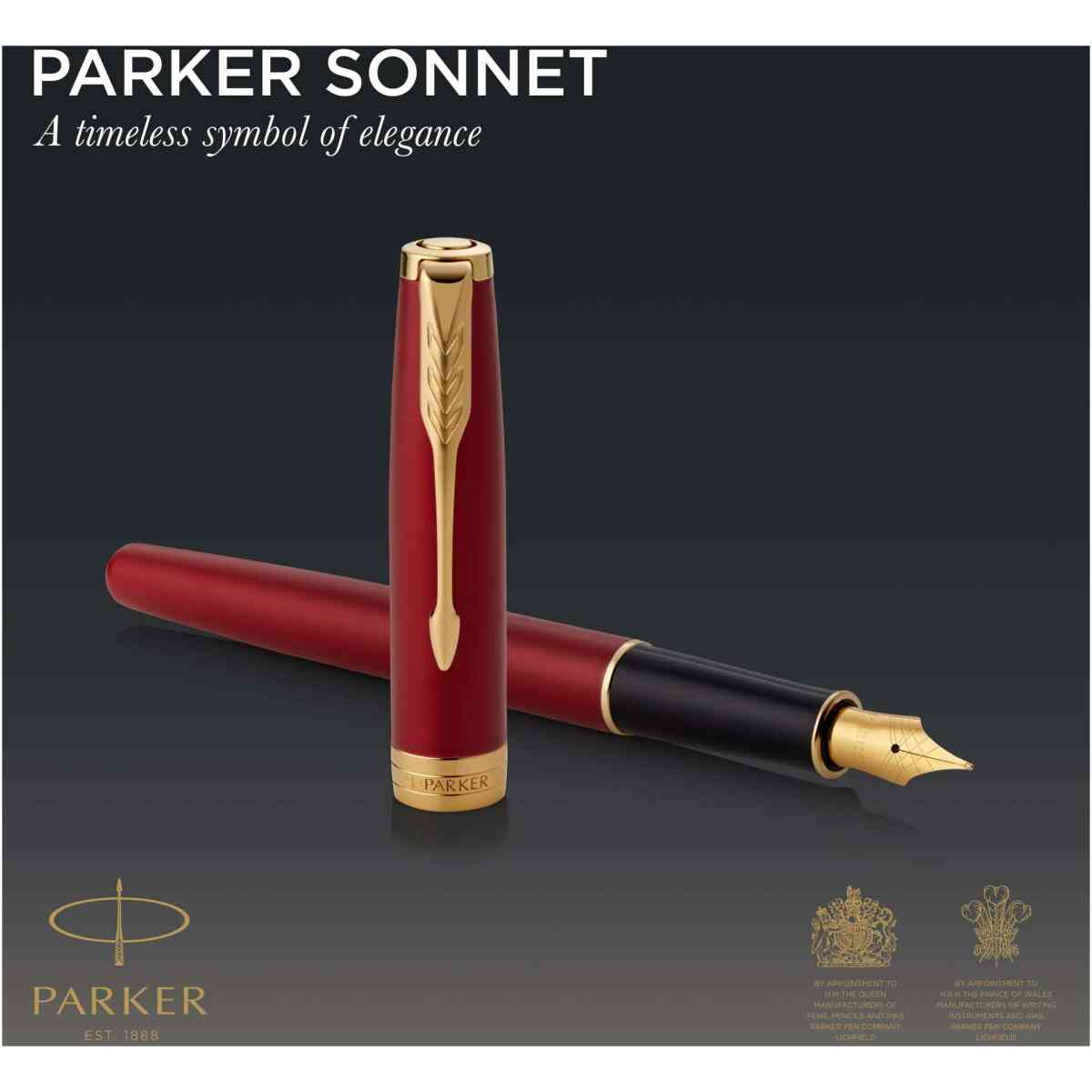 Parker Sonnet Red Lacquer G.T Fountain pen F