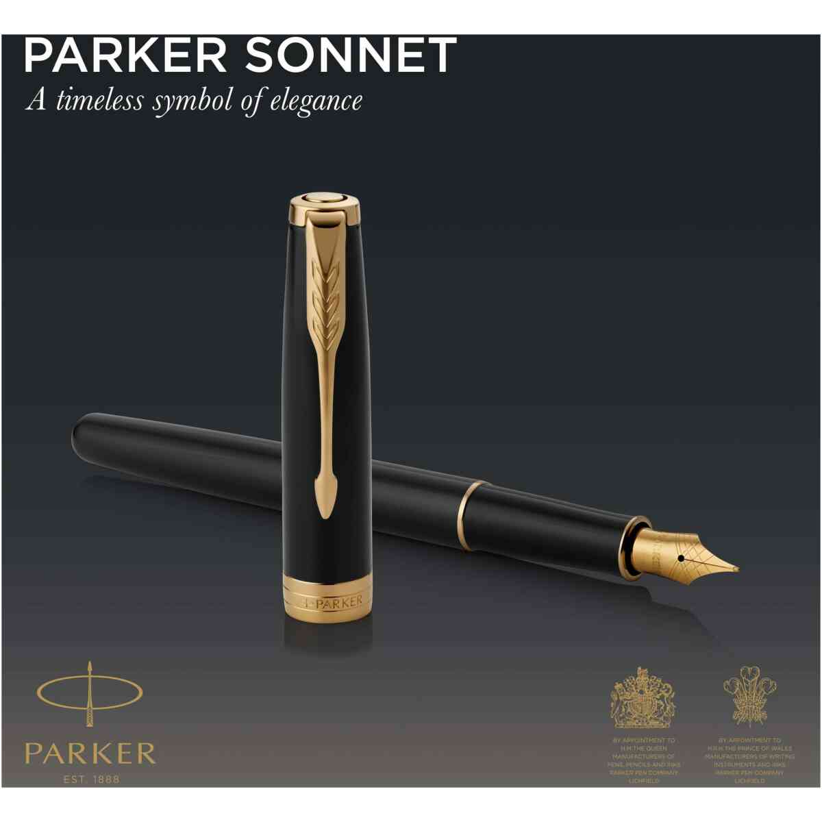 Parker Sonnet Black Lacquer G.T Fountain pen F - Bild 2