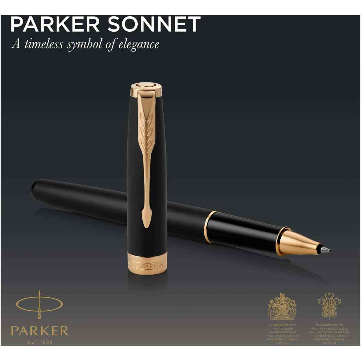 Parker Sonnet Matte Black G.T Rollerball F Black - Bild 2