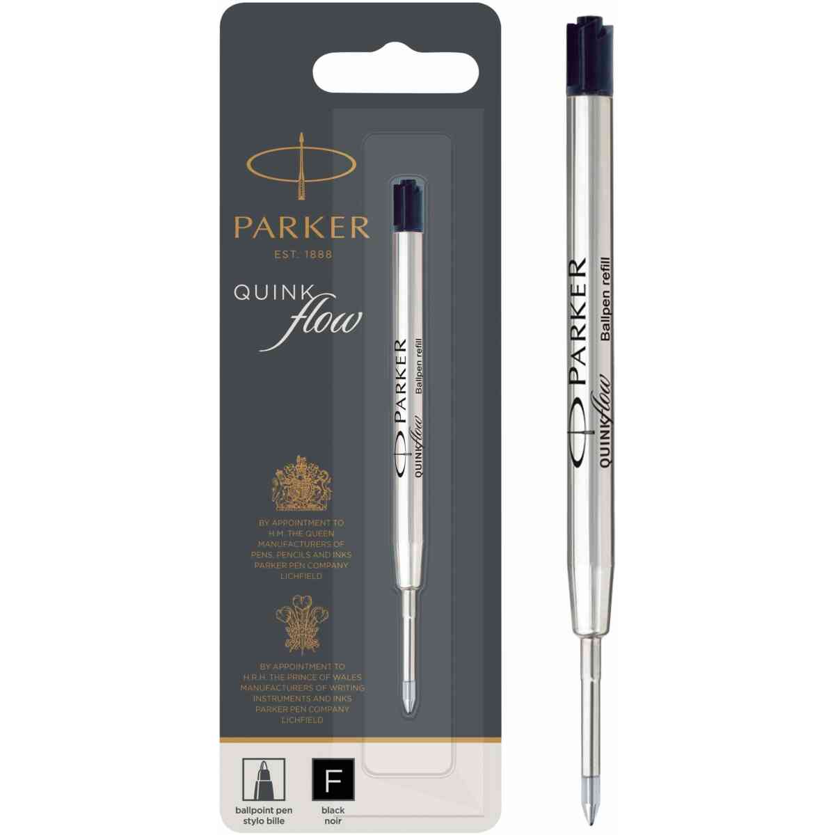 Parker Ballpen refill Quinkflow F Black 1-Blister