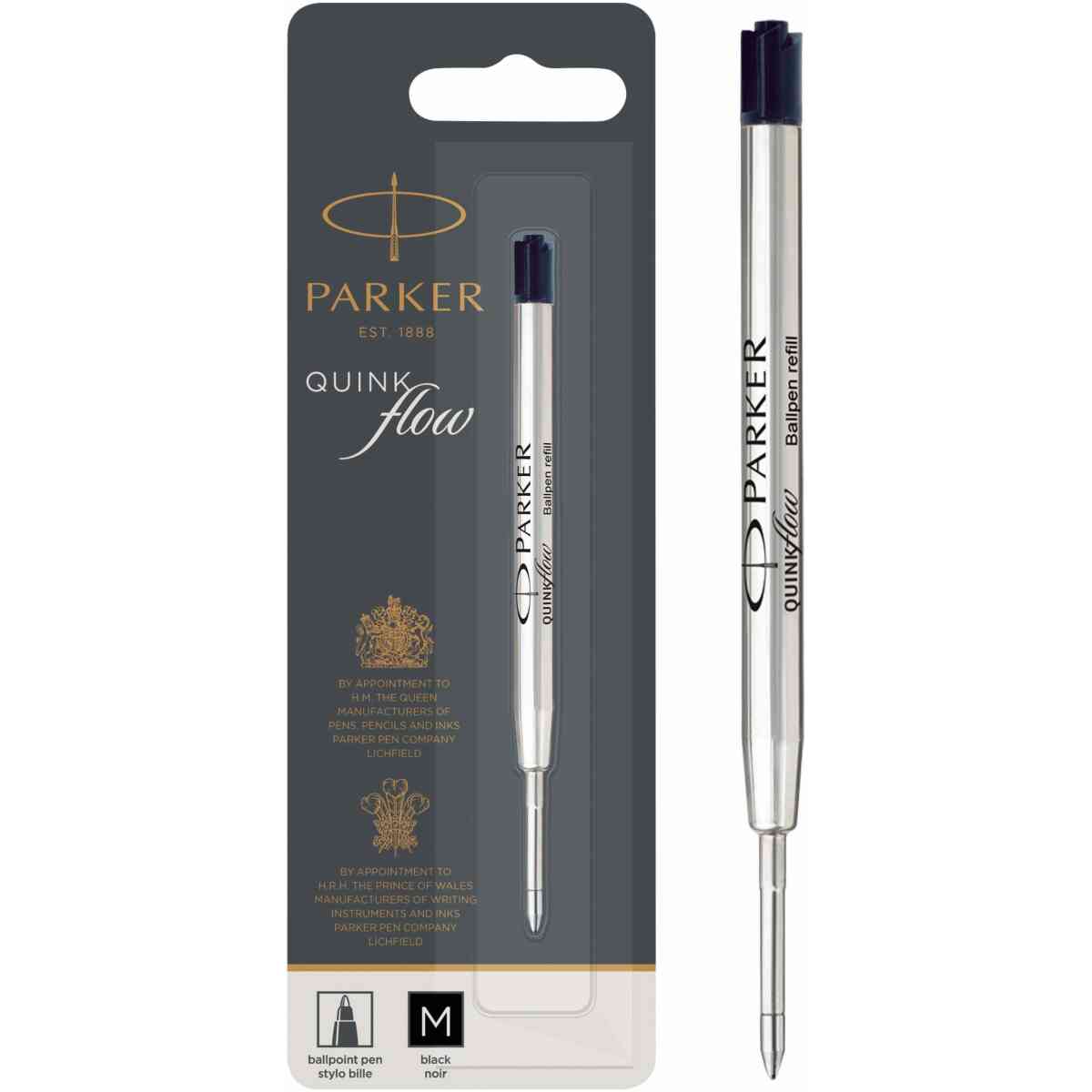 Parker Ballpen refill Quinkflow M Black 1-Blister