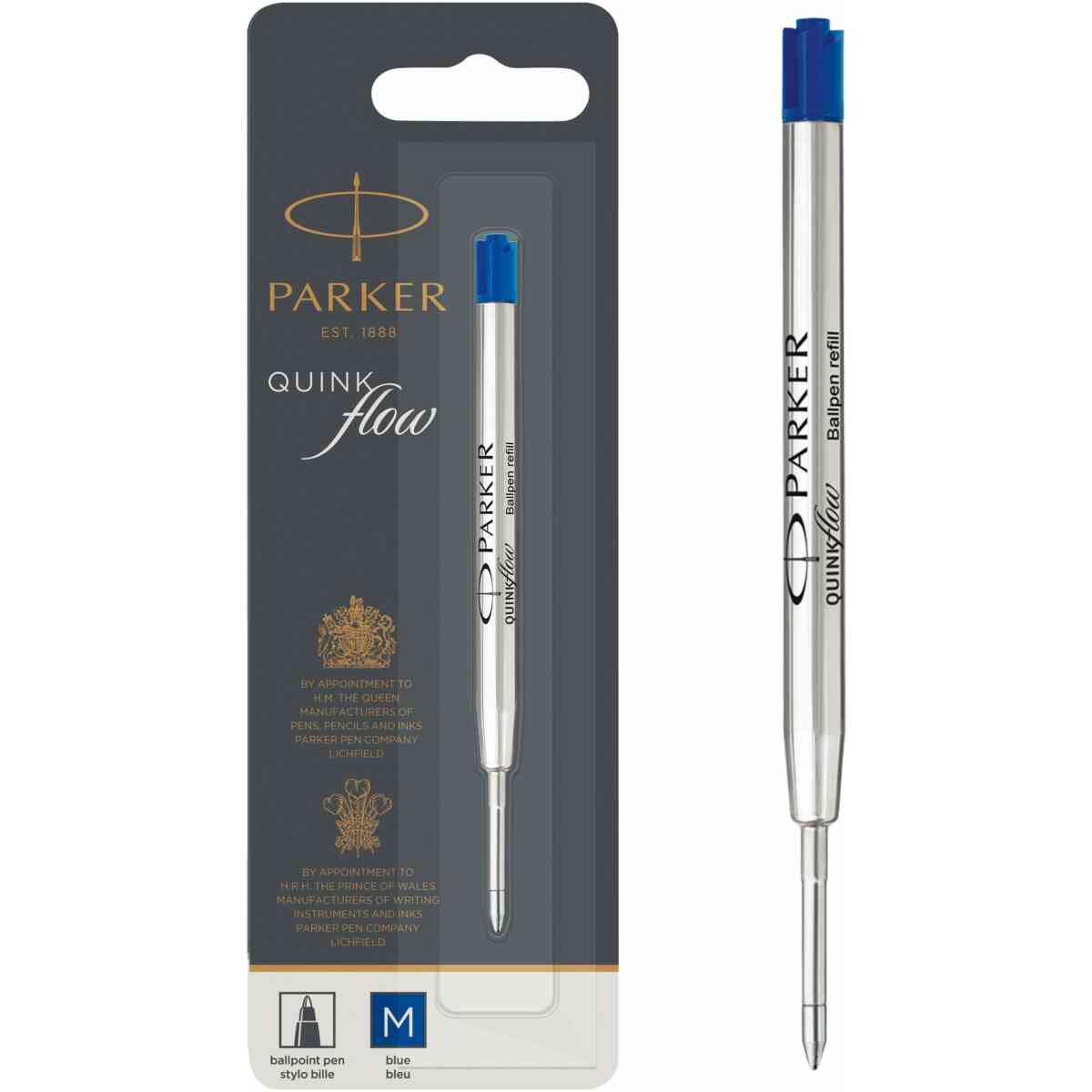 Parker Ballpen refill Quinkflow M Blue 1-Blister