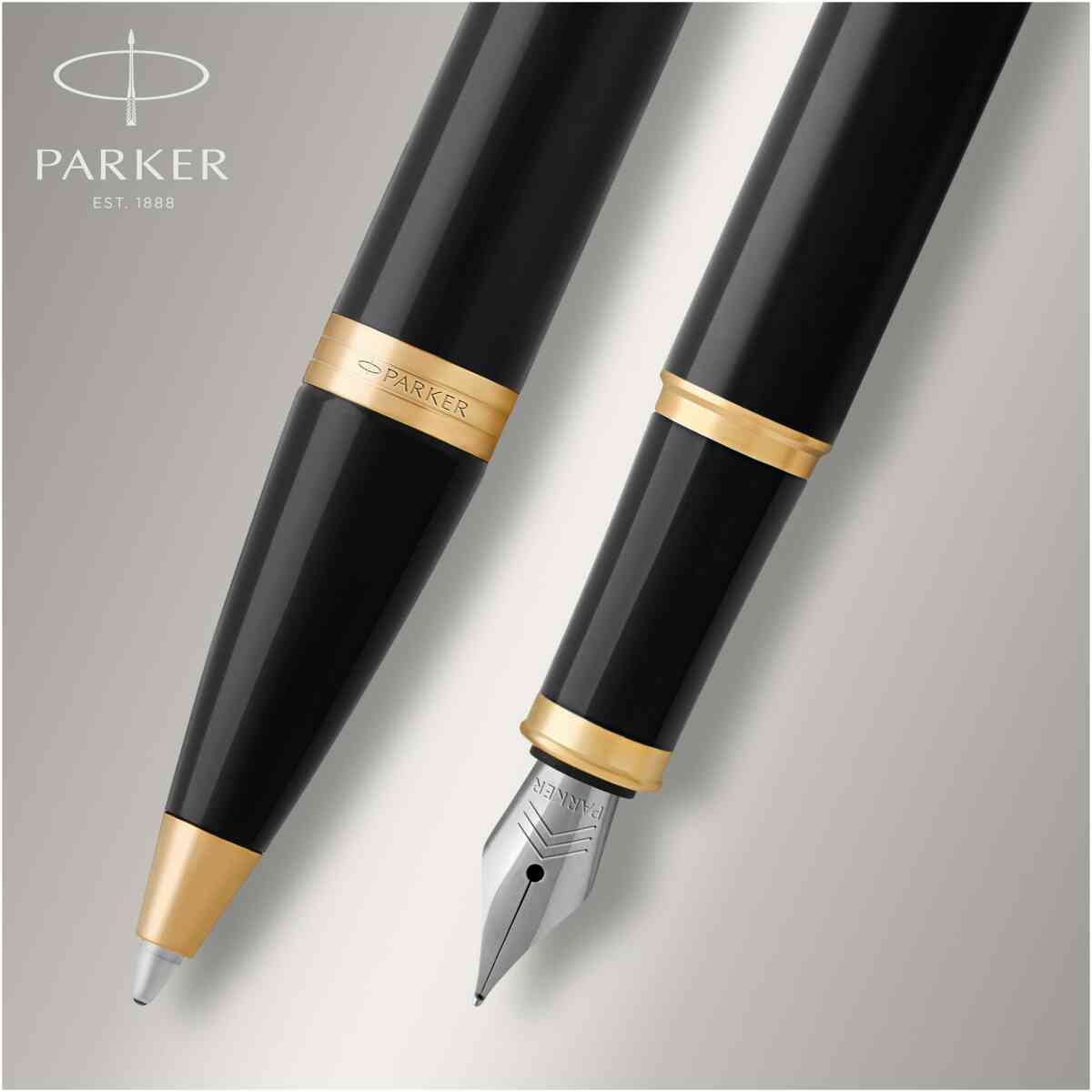 Parker Duo Set IM Black G.T. Ballpoint and Fountain Pen M Blue ink - Bild 2