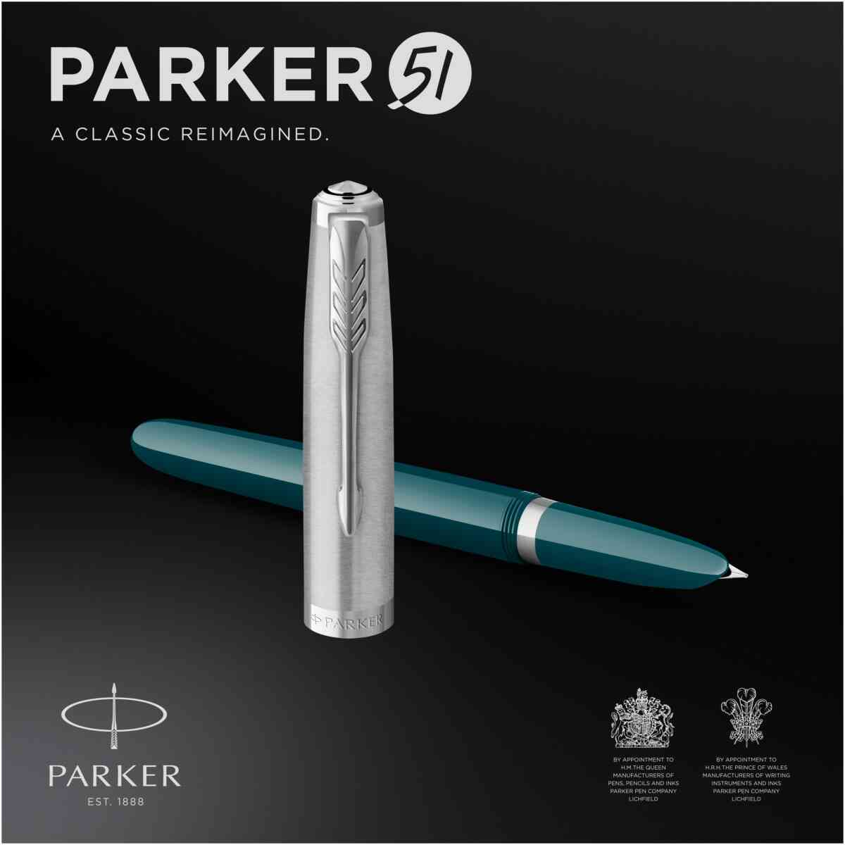 Parker 51 Teal Blue Fountain pen F, black - Bild 2