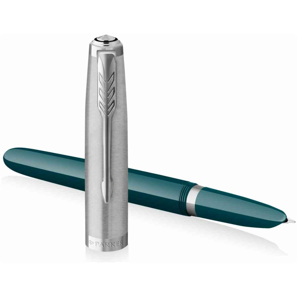 Parker 51 Teal Blue CT Fountain pen M, black