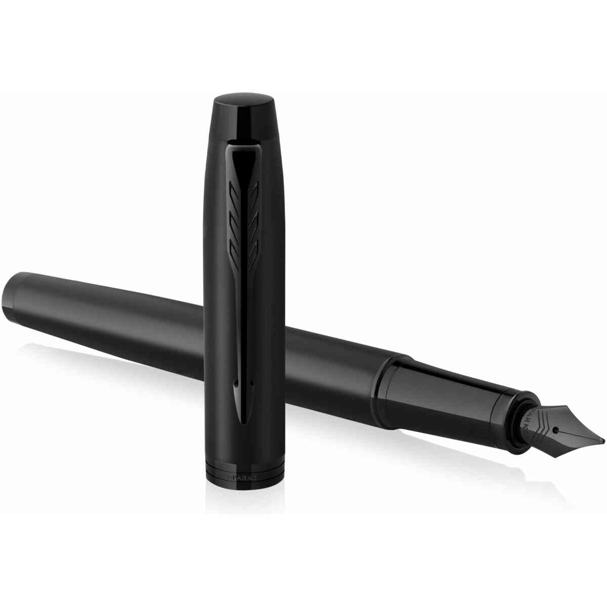 Parker IM Metallic Black, Black PVD, Fountain pen, F blue