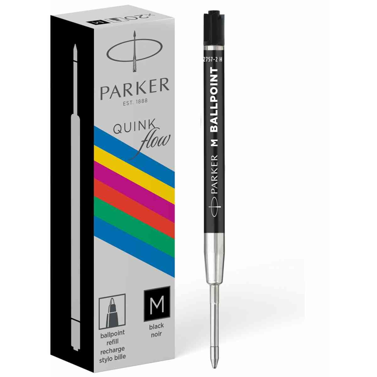 Parker Ballpen economy refill Quinkflow M Black