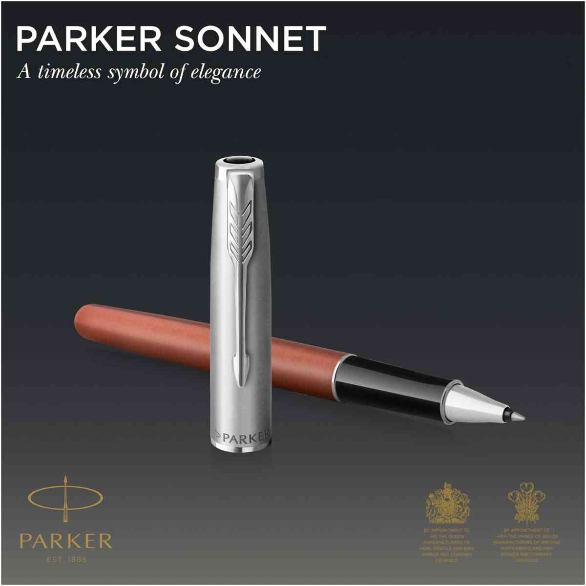 Parker Sonnet Essential Sandblast Orange C.T Rollerball F Black - Bild 2