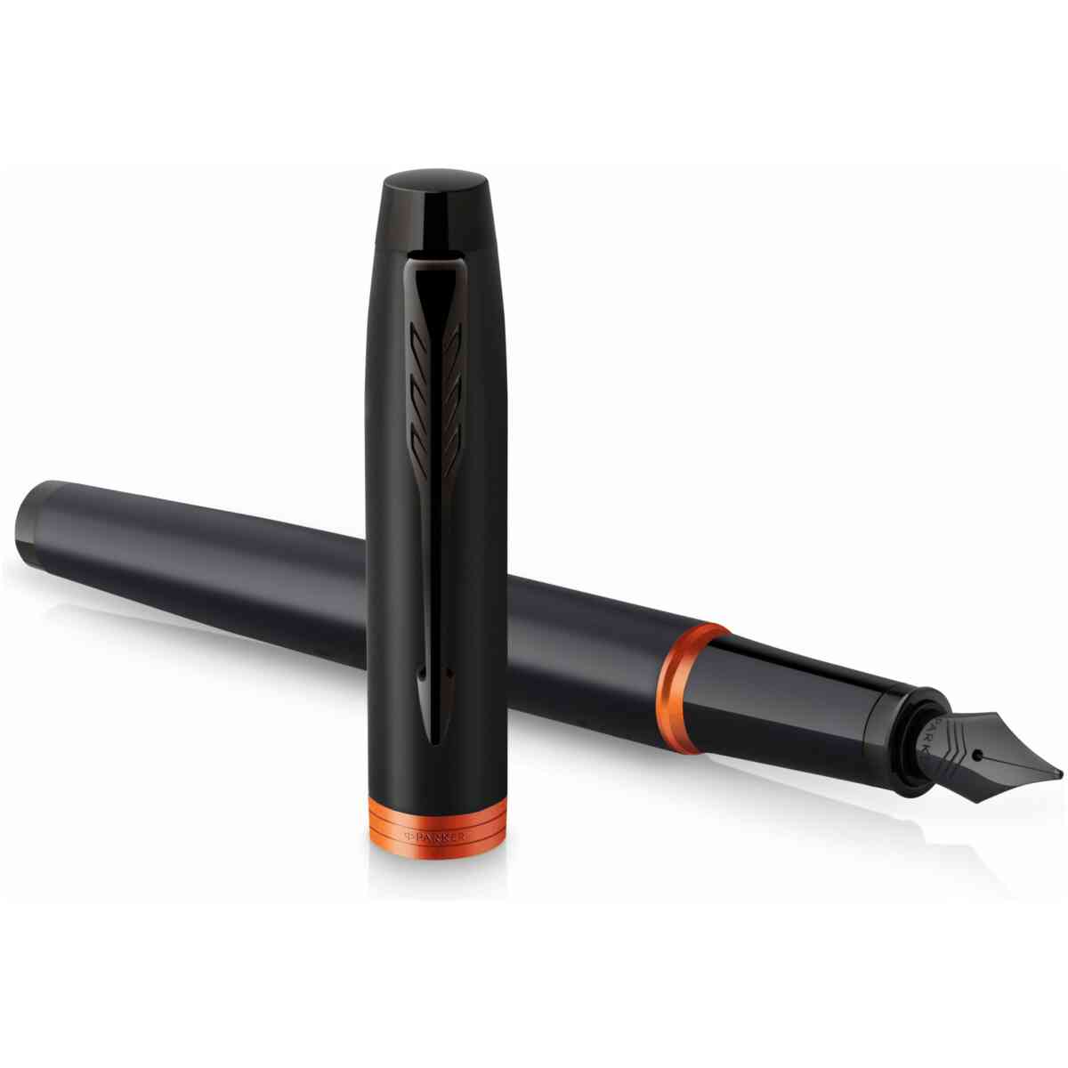 Parker IM Flame Orange Ring BT Fountain pen M blue