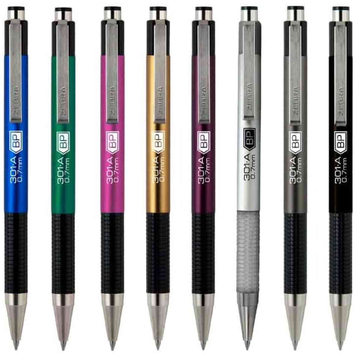 301a zebra metal ballpoint pen colours