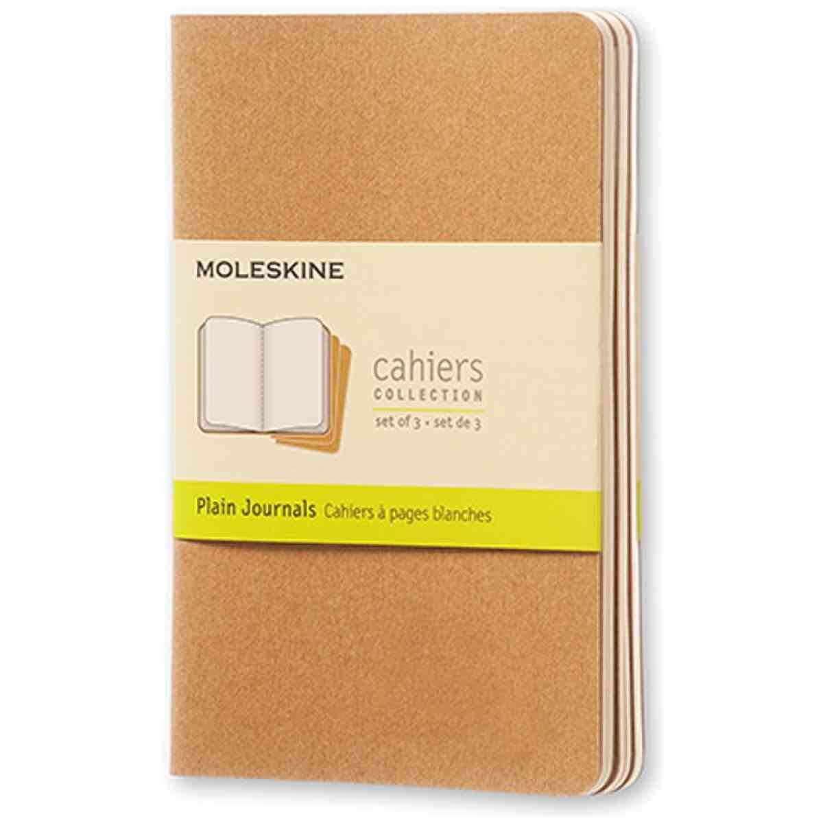 Cahier Journal Olinjerad Pocket Kraft 3-Pack