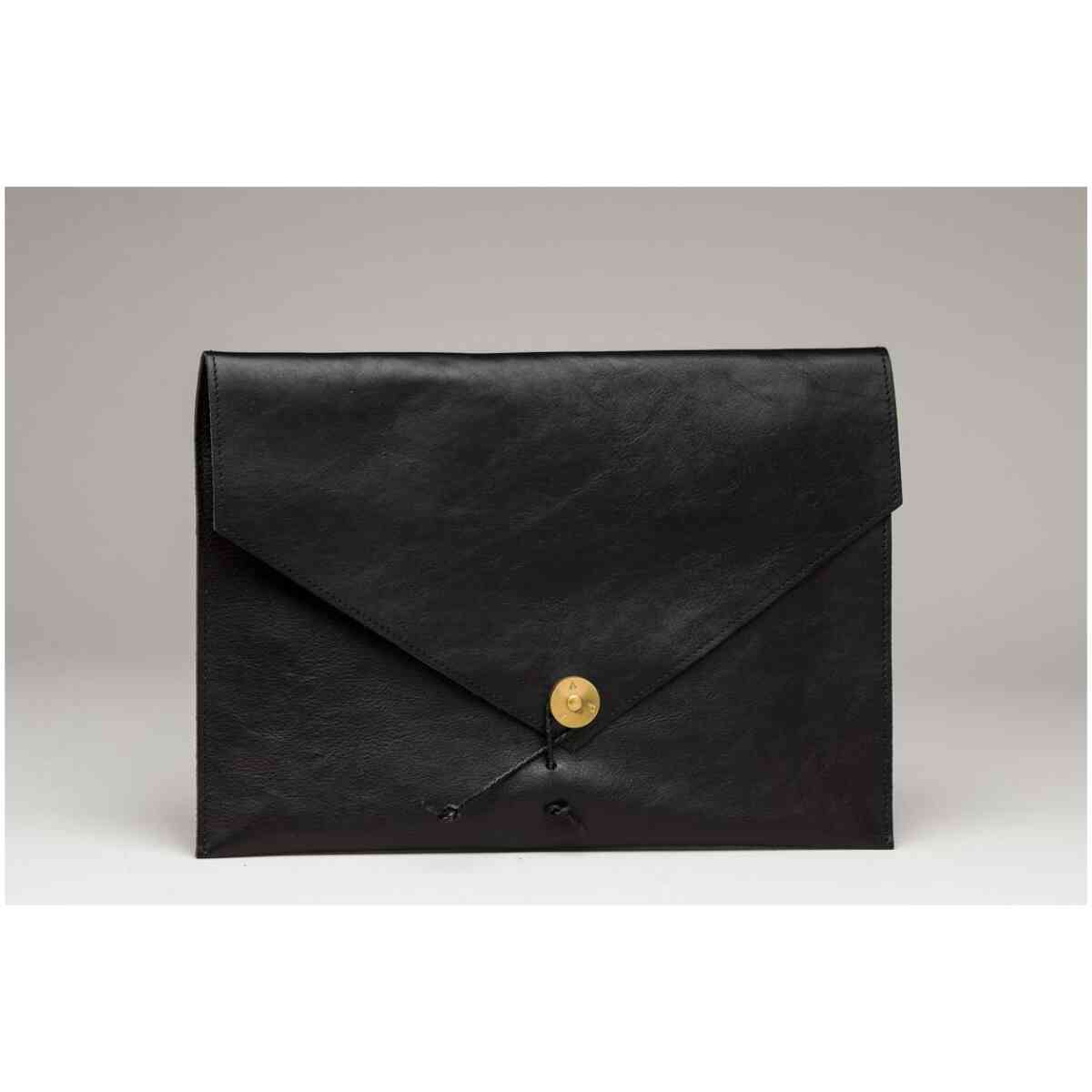 KUNGSTEN leather laptop cover black