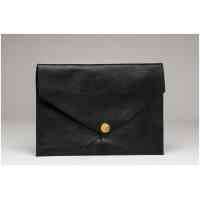 KUNGSTEN leather laptop cover black