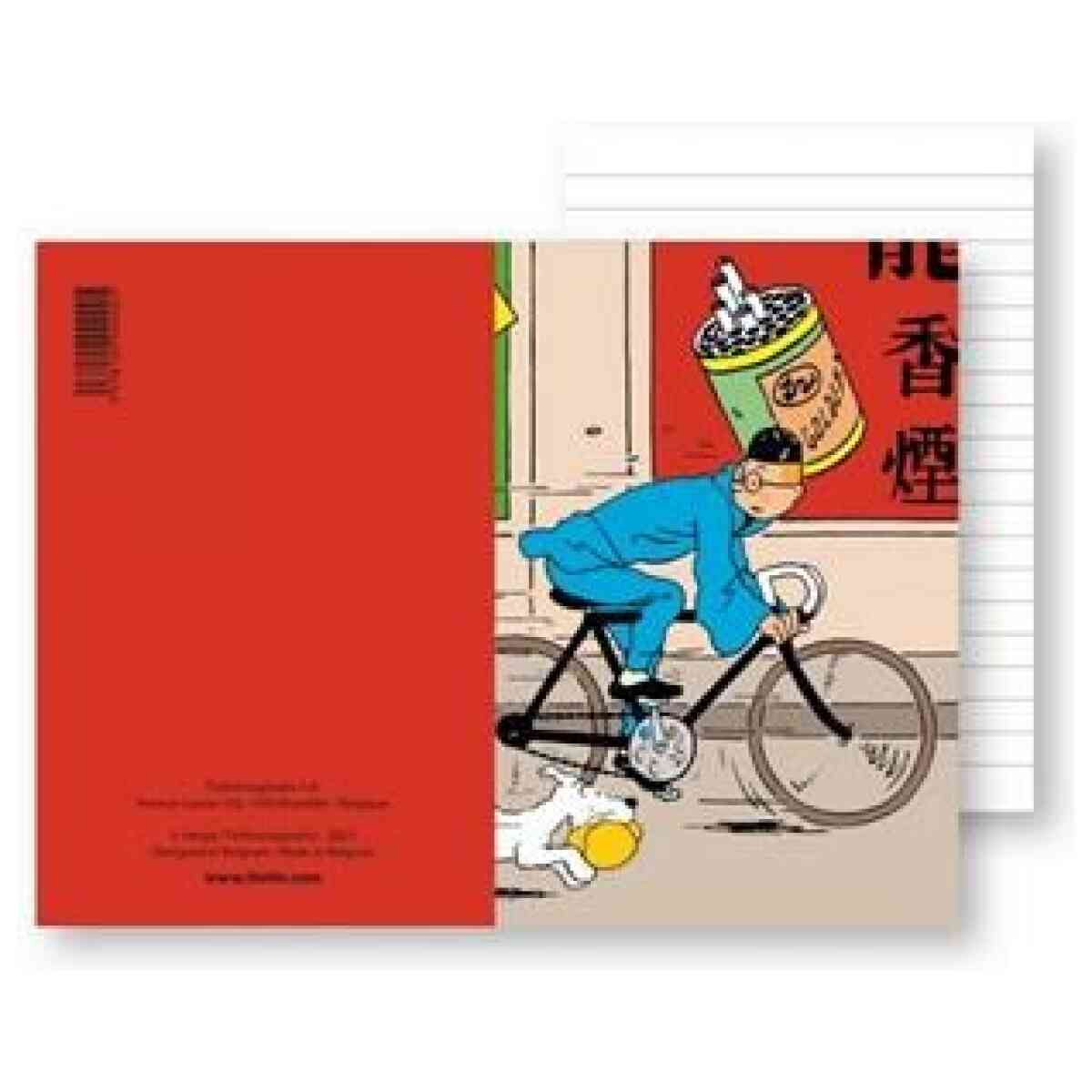 Tintin på en cykel Notebook 82x125 MM