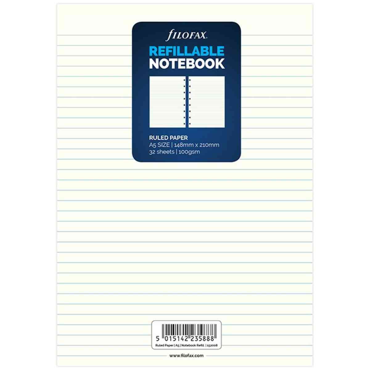 Filofax Anteckningsbok Refill A5 Linjerad - Bild 4