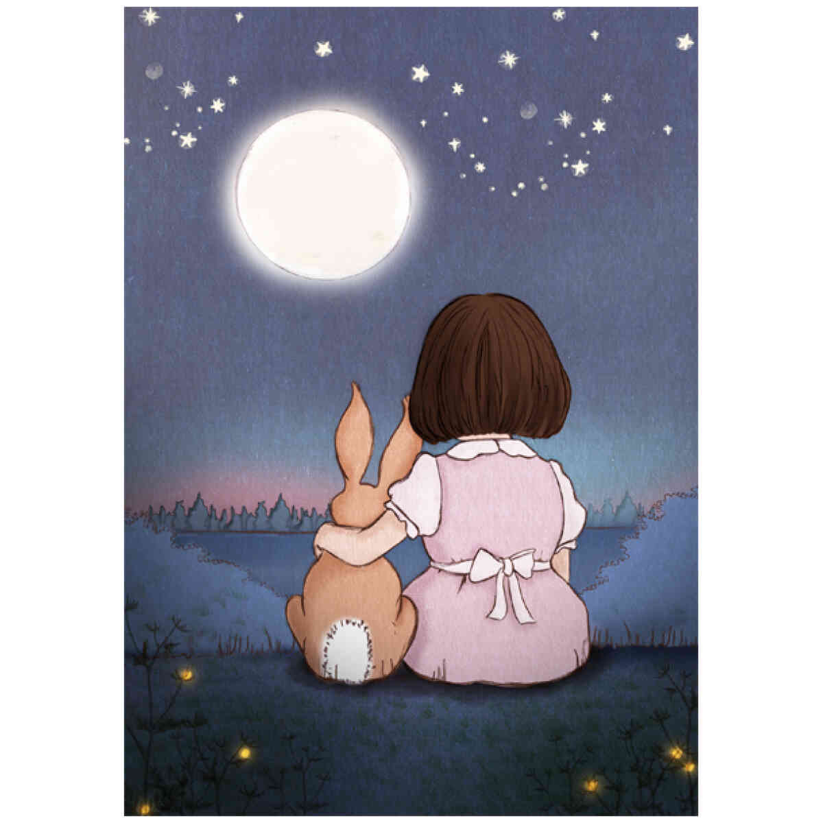 Moon Gazing, Postcard