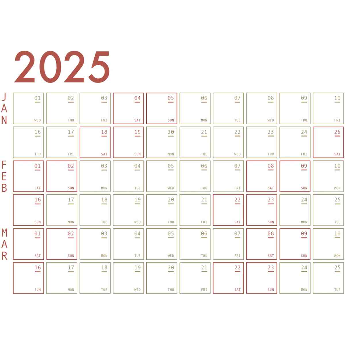 Etiket Year Planner 2025 - Bild 2