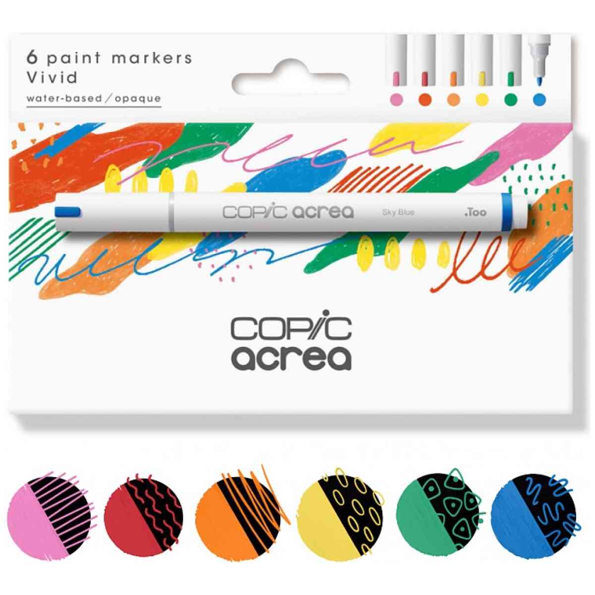 Copic acrea Paint Marker Set, 6 St - Bild 2