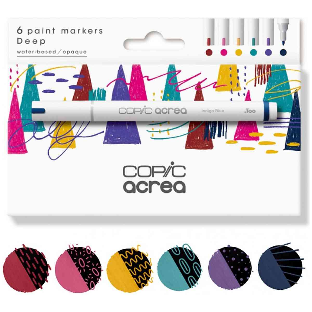 Copic acrea Paint Marker Set, 6 St - Bild 2