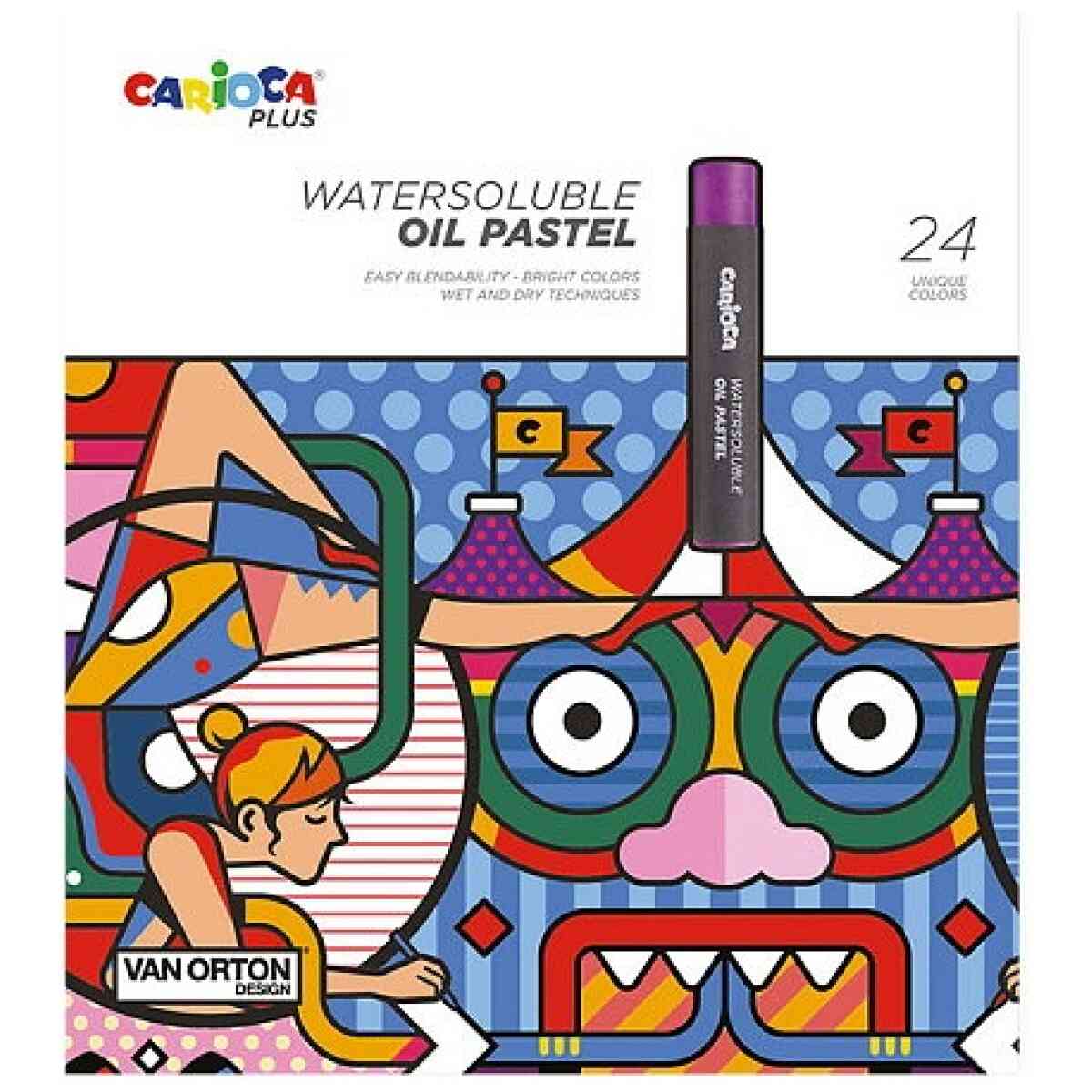 Carioca Plus Watersoluble oil pastels 24 st