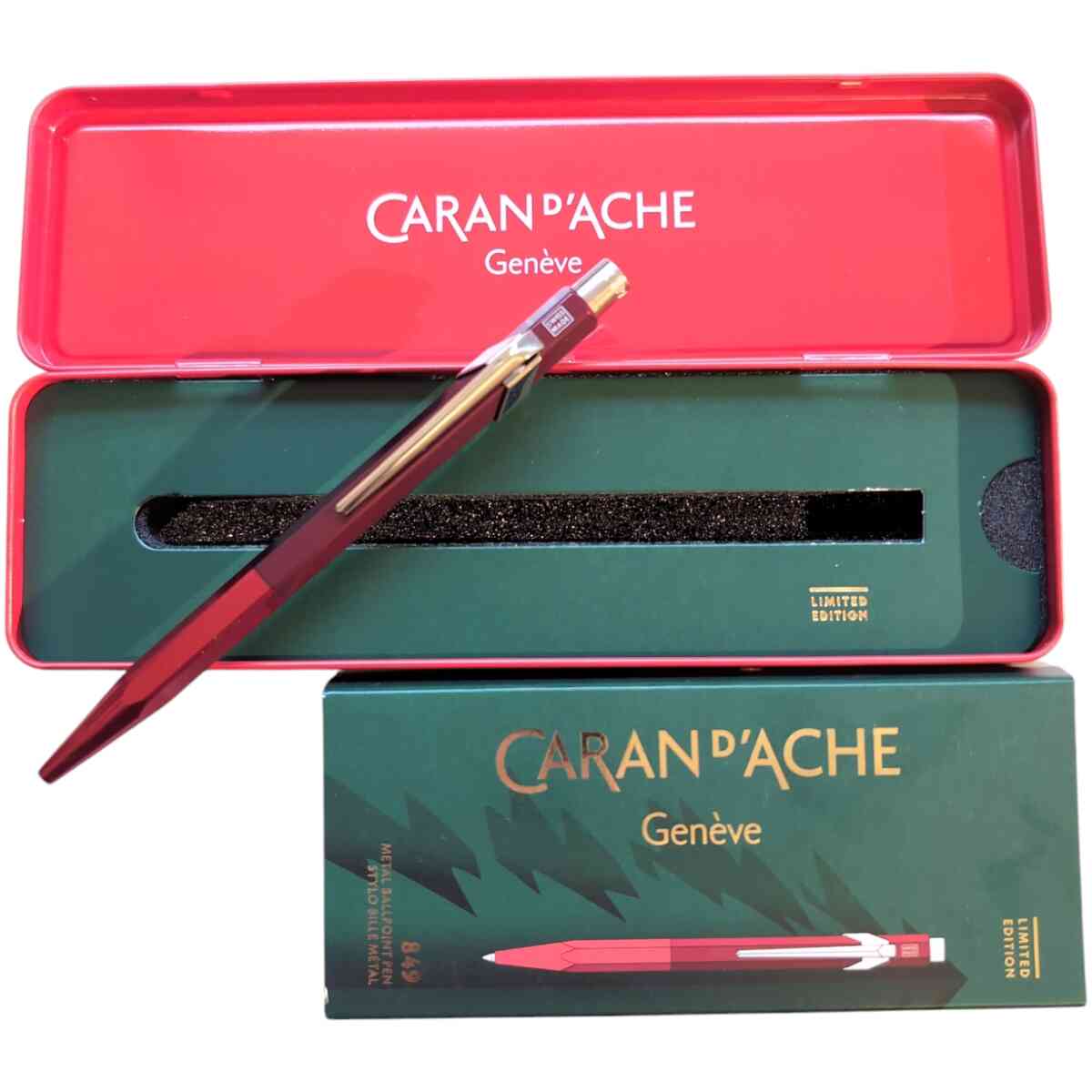 Caran d'Ache Wonder Forest 849 Ballpoint Pen - Red