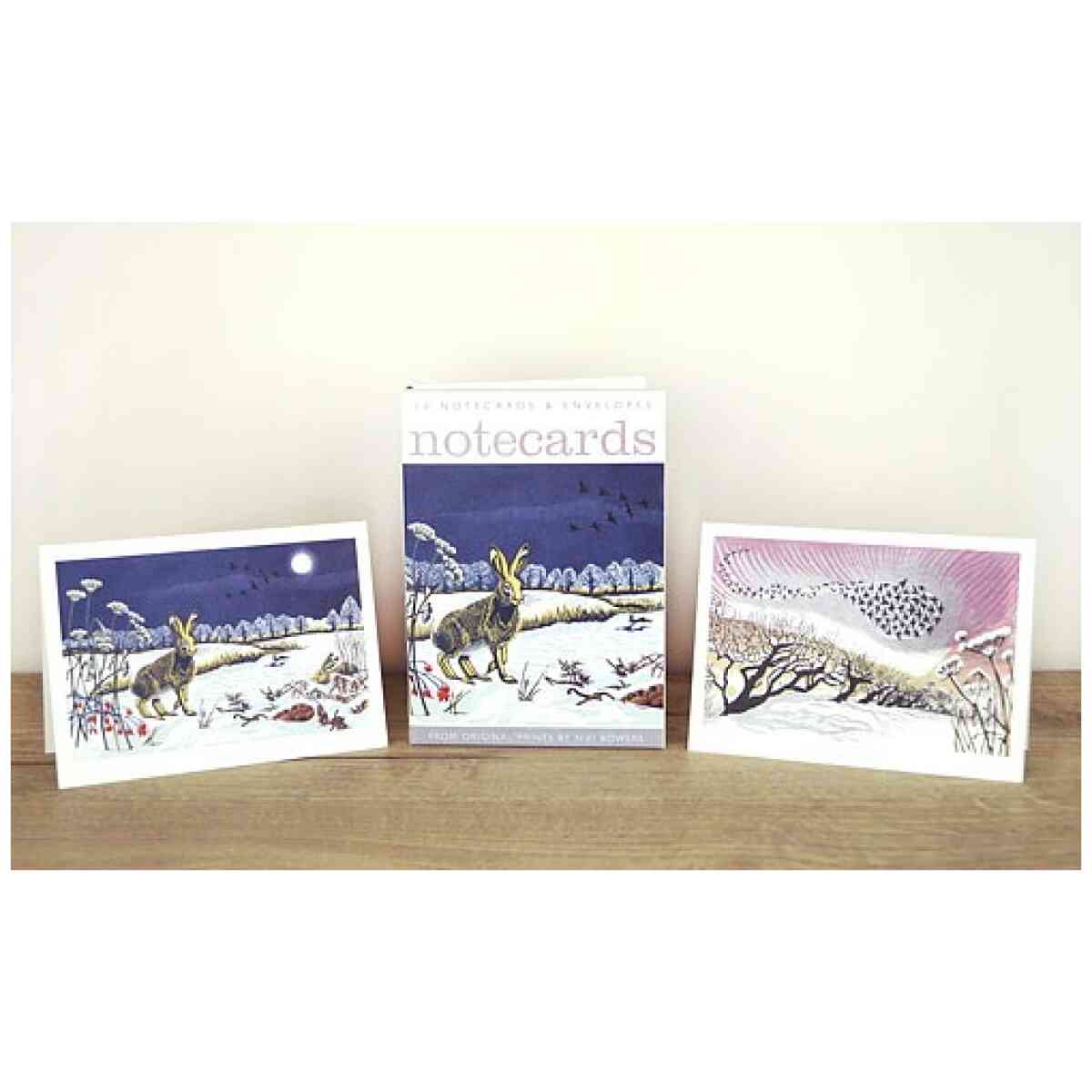 Snowy Puffins and Winter Avocets, Notecard Wallet