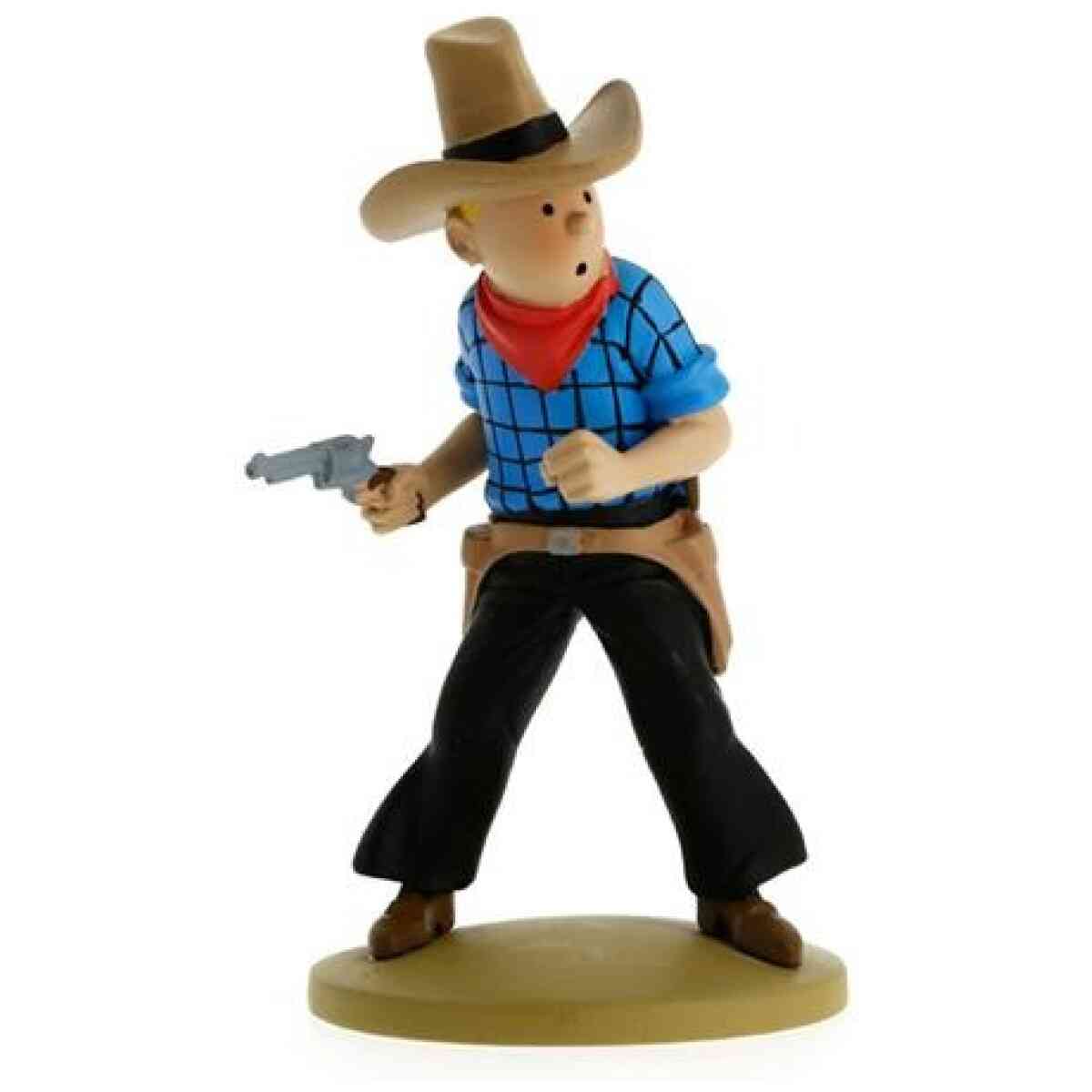 Tintin cowboyen - Staty i resin - 12 cm